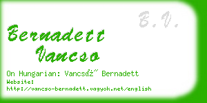 bernadett vancso business card